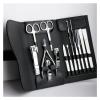 A1DFDFGOQSFG Nail Clippers Kit Nail Scissors Set Tool high-end high-end Finger Clippers Household Hand Pedicure Men's Special Portable case Manicure Set (Size : Silver White Accessories) view 1