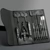 A1DFDFGOQSFG Nail Clippers Kit Nail Scissors Set Tool high-end high-end Finger Clippers Household Hand Pedicure Men's Special Portable case Manicure Set (Size : Silver White Accessories) view 2