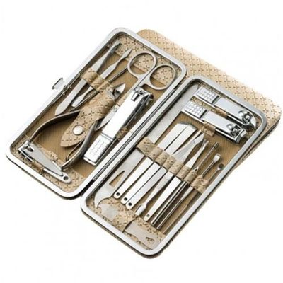 1 Set Manicure Cutters Compact Nail Scissors Tool Stainless Steel Comfortable Case Manicure Kit Pedicure Supplies,P (S)