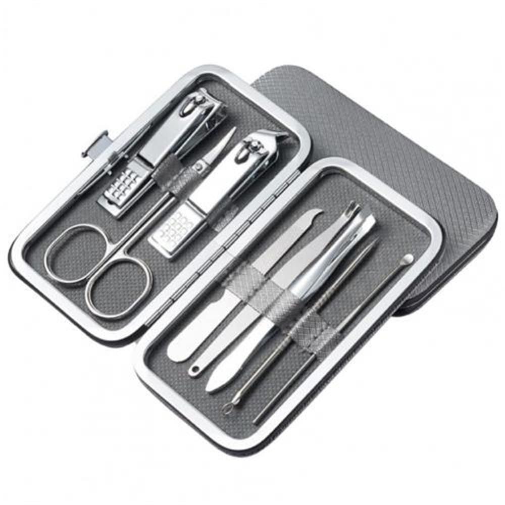 1 Set Manicure Cutters Compact Nail Scissors Tool Stainless Steel Comfortable Case Manicure Kit Pedicure Supplies,P (C)