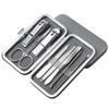 1 Set Manicure Cutters Compact Nail Scissors Tool Stainless Steel Comfortable Case Manicure Kit Pedicure Supplies,P (C) view 1