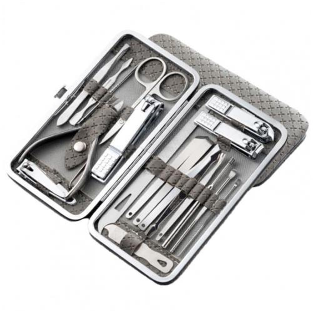 1 Set Manicure Cutters Compact Nail Scissors Tool Stainless Steel Comfortable Case Manicure Kit Pedicure Supplies,P (R)