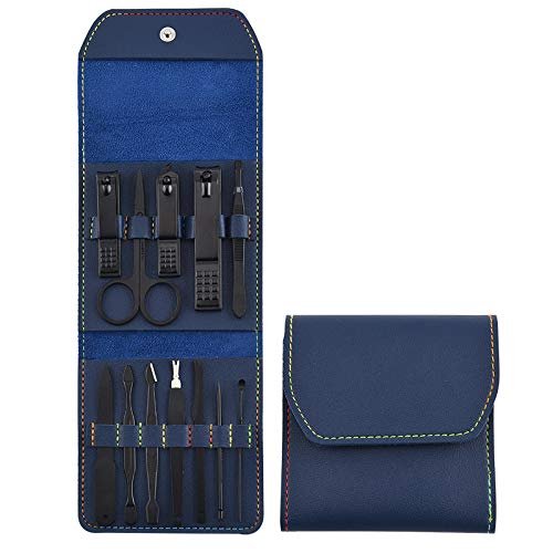 A1DFDFGOQSFG Nail Clippers Kit Rose Gold 16-Piece Nail Clippers and Nail Clippers Set from Stock, Bag Style Nail Tools Manicure Set (Size : Blue12)