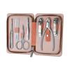 A1DFDFGOQSFG Nail Clippers Kit Portable Nail Clipper Set, 7 Pieces Pedicure Grooming Kit for Men Women, Sharp Finger&Toe Nail Tool, Personal Care Manicure Kit with Leather Case Manicure Set (C view 1