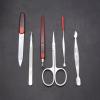 A1DFDFGOQSFG Fingernail Clipper Set 9 Pieces Manicure Set, Portable Nail Clippers Kit, Professional Carbon Steel Pedicure Grooming Kit, Nail Care Tools with Travel Leather Case Nail Grooming Kits view 2