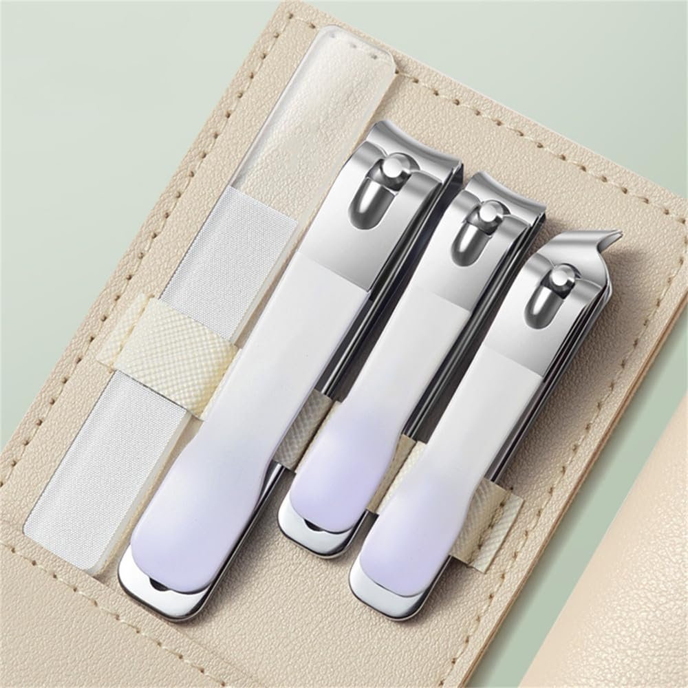 A1DFDFGOQSFG 4pcs Nail Clipper Set Nail Scissors Nail Clippers Manicure Pedicure Tool Kit Portable Beauty Manicure Full Set,b (A)