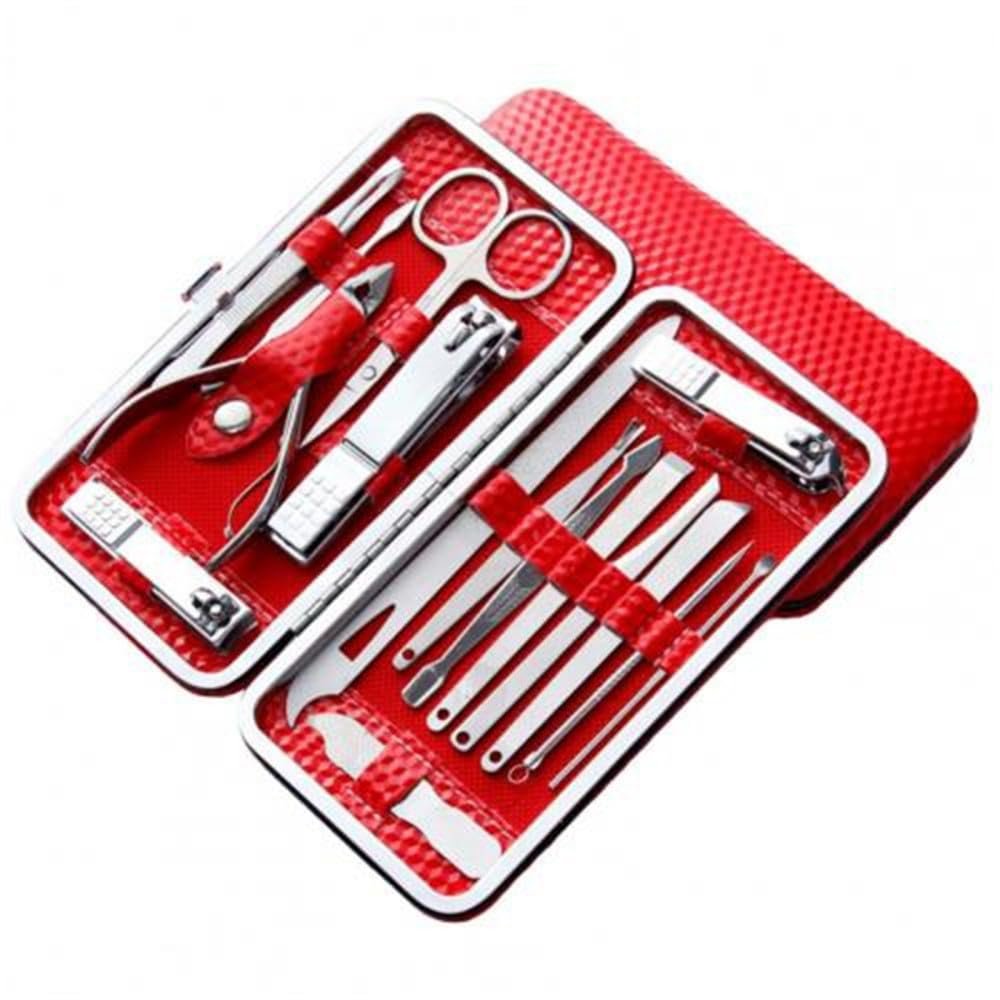 1 Set Manicure Cutters Compact Nail Scissors Tool Stainless Steel Comfortable Case Manicure Kit Pedicure Supplies,P (O)