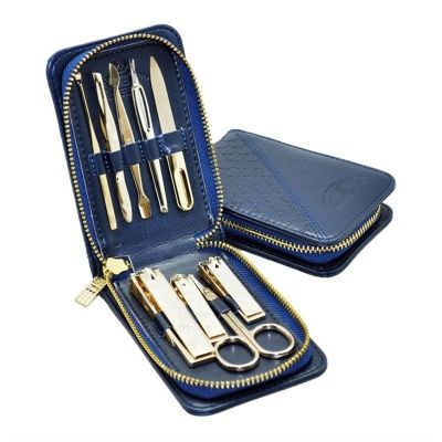 A1DFDFGOQSFG Nail Clippers Kit 9 Pieces Manicure Set Nail Clippers Kit Professional Stainless Steel Nail Care Tools, Portable Fingernail Grooming Kit with Zipper Leather Case Manicure Set
