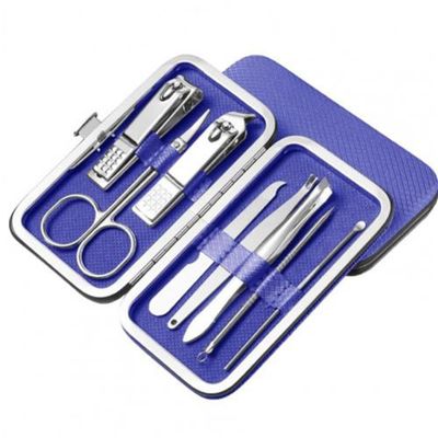 1 Set Manicure Cutters Compact Nail Scissors Tool Stainless Steel Comfortable Case Manicure Kit Pedicure Supplies,P (B)