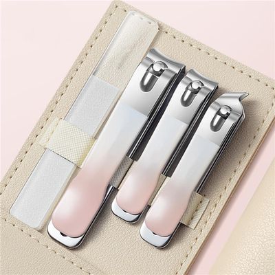 A1DFDFGOQSFG 4pcs Nail Clipper Set Nail Scissors Nail Clippers Manicure Pedicure Tool Kit Portable Beauty Manicure Full Set,b (B)