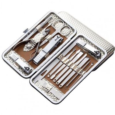 1 Set Manicure Cutters Compact Nail Scissors Tool Stainless Steel Comfortable Case Manicure Kit Pedicure Supplies,P (P)
