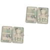 A1DFDFGOQSFG 36 Pcs Green Manicure Set Mens Nose Trimmer Manicure Tool Mens Tools Manicure Grooming Kit Nail Grooming Tools Nail Cutter Portable Stainless Steel Nail Clippers Travel view 1