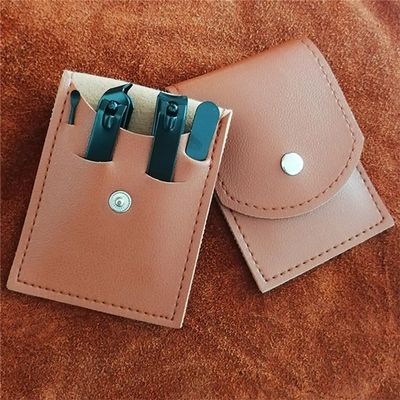 A1DFDFGOQSFG Manicure Pedicure Kit Convenient to Use Manicure Set Sturdy for Travelling Nail File Nail Scissors Clipper,Coffee Silver 4 pcs (Black Coffee b 4 Pcs)