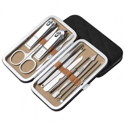 1 Set Manicure Cutters Compact Nail Scissors Tool Stainless Steel Comfortable Case Manicure Kit Pedicure Supplies,P (I)