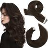 110G Hair Extensions Bundle-Moresoo Dark Brown Hair Extensions Real Human Hair 30G Tape in Hair Extensions Human Hair and 80G Clip in Hair Extensions Real Human Hair 12 Inch view 1