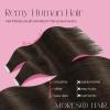 110G Hair Extensions Bundle-Moresoo Dark Brown Hair Extensions Real Human Hair 30G Tape in Hair Extensions Human Hair and 80G Clip in Hair Extensions Real Human Hair 12 Inch view 2