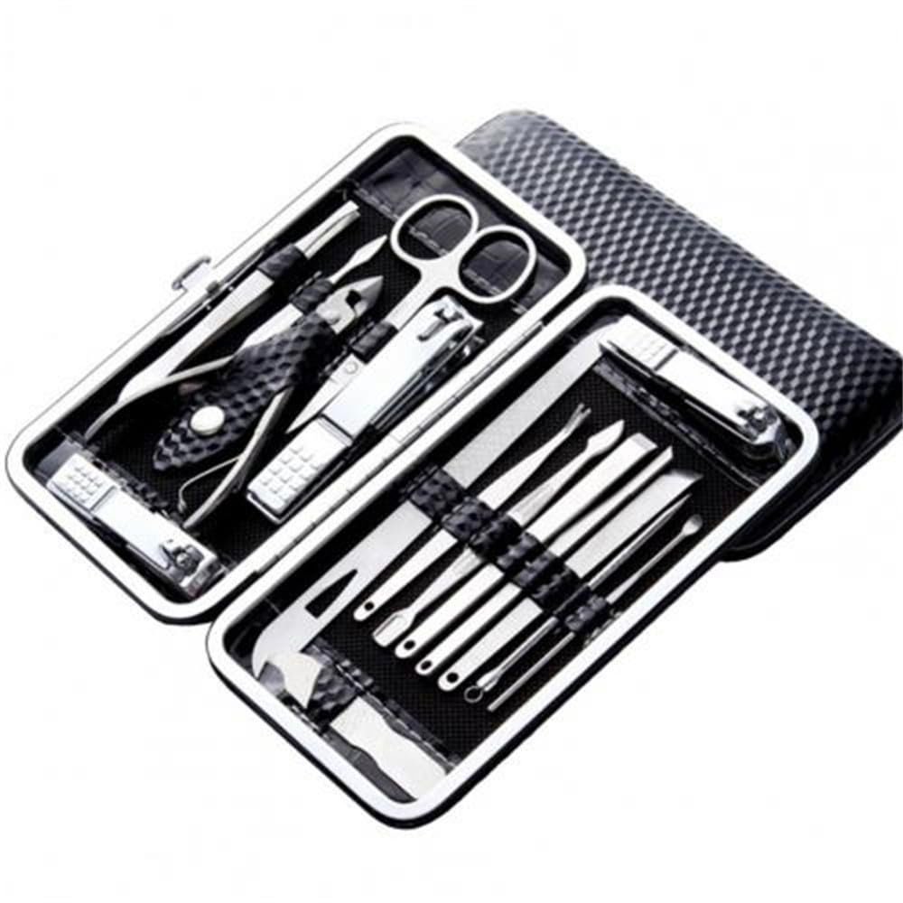 1 Set Manicure Cutters Compact Nail Scissors Tool Stainless Steel Comfortable Case Manicure Kit Pedicure Supplies,P (N)