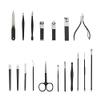 A1DFDFGOQSFG Nail Clippers Kit Zipper Bag Stainless Steel Nail Scissors 18-Piece Decoration Foot Knife Nail Ditch Safety Ear Spoon Cover Box Manicure Set (Size : Yellow9) view 2