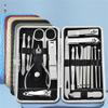 A1DFDFGOQSFG 19 Pcs/Set Beauty Nail Manicure Pedicure Scissors Care Set Manicure Set Nail Clippers Tool Complete Box Nail Art,1 (5) view 3