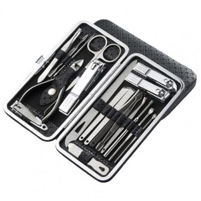 1 Set Manicure Cutters Compact Nail Scissors Tool Stainless Steel Comfortable Case Manicure Kit Pedicure Supplies,P (Q)
