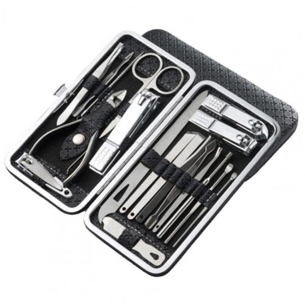 1 Set Manicure Cutters Compact Nail Scissors Tool Stainless Steel Comfortable Case Manicure Kit Pedicure Supplies,P (Q)