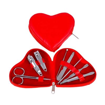 A1DFDFGOQSFG Manicure Pedicure Set,Nail Clipper Set Manicure Kit 8In1,Nail Care Set with Exquisite Zipper Heart-Shaped Case for Women Men