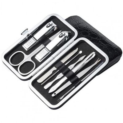 1 Set Manicure Cutters Compact Nail Scissors Tool Stainless Steel Comfortable Case Manicure Kit Pedicure Supplies,P (F)