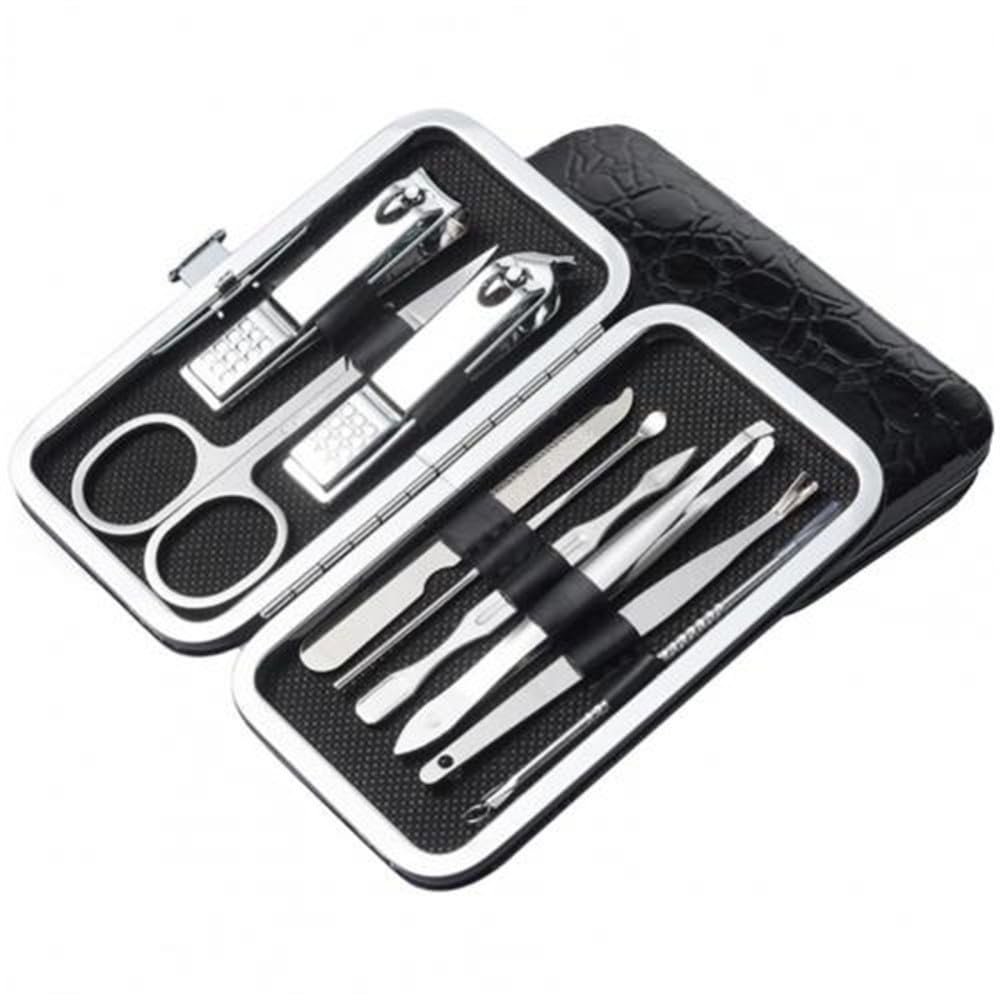 1 Set Manicure Cutters Compact Nail Scissors Tool Stainless Steel Comfortable Case Manicure Kit Pedicure Supplies,P (F)