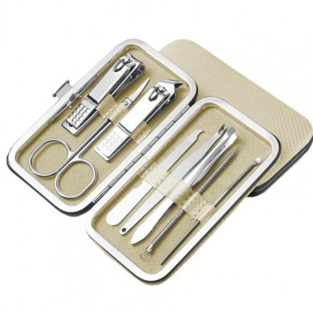 1 Set Manicure Cutters Compact Nail Scissors Tool Stainless Steel Comfortable Case Manicure Kit Pedicure Supplies,P (D)