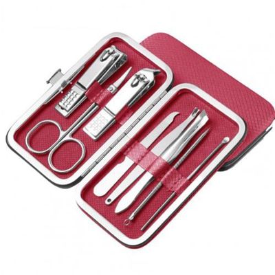 1 Set Manicure Cutters Compact Nail Scissors Tool Stainless Steel Comfortable Case Manicure Kit Pedicure Supplies,P (E)