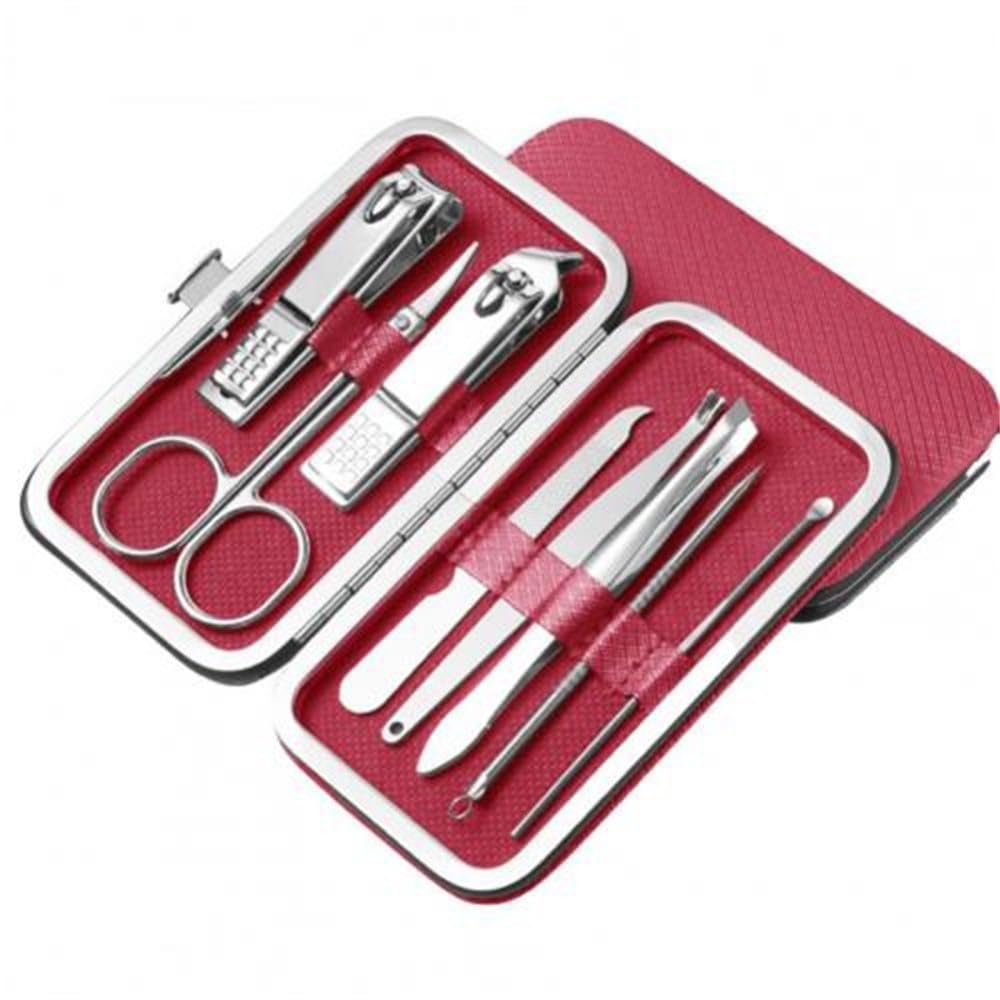 1 Set Manicure Cutters Compact Nail Scissors Tool Stainless Steel Comfortable Case Manicure Kit Pedicure Supplies,P (E)