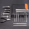 A1DFDFGOQSFG Fingernail Clipper Set 19pcs Multifunctional Stainless Steel Care Manicure Acne Extractor Nail Clipper Set Pedicure Ear Pick Grooming Tweezers Trimmer Nail Grooming Kits (Color : Black G view 1
