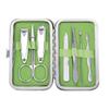 A1DFDFGOQSFG 7 in 1 Manicure Set Carbon Steel Pedicure Kit Nail Scissors Grooming Kit with Leather Travel Case,Deep Blue (Green) view 1