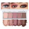 5 Color Eye Shadow Palette Makeup, Nude Coffee Pink Brown Dark Brown, Velvety Matte Finish, Highly Pigmented Make up Eyeshadow Palette, Long Lasting Waterproof, Neutral Daily Eye Makeup 04# view 1