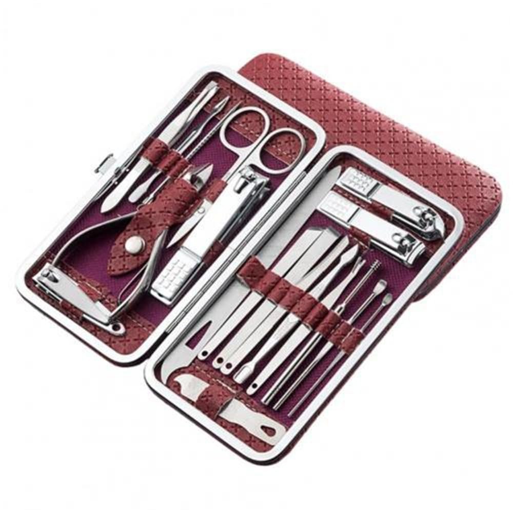 1 Set Manicure Cutters Compact Nail Scissors Tool Stainless Steel Comfortable Case Manicure Kit Pedicure Supplies,P (T)