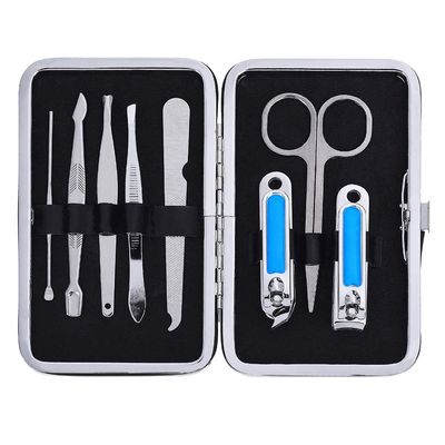 A1DFDFGOQSFG Manicure Set,Travel Mini Nail Clippers Kit Pedicure Care Tools,8 Pcs Grooming Kit with Portable Cute Girl Travel Case for Women (Color : Nail Care Set B) (Nail Care Set a)