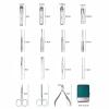 A1DFDFGOQSFG Fingernail Clipper Set 15 Pcs Professional Nail Clipper Kit Manicure Set, with Portable Leather Case, Stainless Steel Manicure Pedicure Grooming Kit Nail Grooming Kits view 2