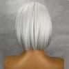 Platinum Short Bob Lace Front Wigs for Women Silver Blonde Synthetic Hair Wig with Natural Hairline Realistic Soft Gray Lace Wig view 4