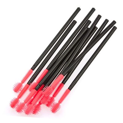 50pcs Disposable Eyelash Brush Applicators Professional Silicone Brush Head for Mascara and Eyelash Extension Essential Makeup Tool for Girls and Ladies