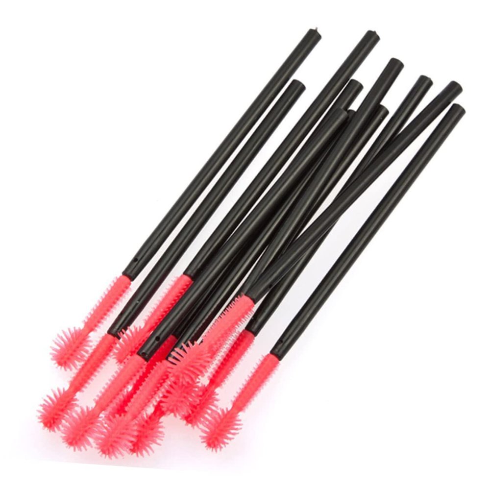 50pcs Disposable Eyelash Brush Applicators Professional Silicone Brush Head for Mascara and Eyelash Extension Essential Makeup Tool for Girls and Ladies