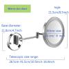 8-inch Wall Mounted Bathroom Mirrors, Single-Sided Magnifying Makeup Mirror, Retractable Cosmetic Mirror, Lighted Bathroom Mirror Vanity Mirror with Lights Shaving Mirror view 4