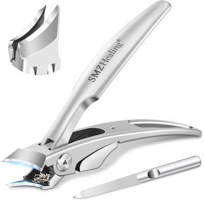 2026 Toenail Clippers for Thick Toenails for Seniors, No Splash German Nail Clippers for Men Thick Ingrown Nails with Wide Jaw, Ergonomic Long Handled Heavy Duty Curved Ingrown Toenail Clippers