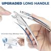 2026 Toenail Clippers for Thick Toenails for Seniors, No Splash German Nail Clippers for Men Thick Ingrown Nails with Wide Jaw, Ergonomic Long Handled Heavy Duty Curved Ingrown Toenail Clippers view 4