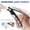 2026 Toenail Clippers for Thick Toenails for Seniors, No Splash German Nail Clippers for Men Thick Ingrown Nails with Wide Jaw, Ergonomic Long Handled Heavy Duty Curved Ingrown Toenail Clippers view 4