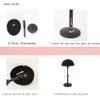FASHION DO Deluxe Wig Travel Box or Makeup Case Compact Durable in Black and adjustable velvet styrofoam wig head sucton cup holder (Wcase double) view 3