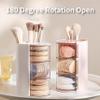 3 Layer Makeup Box with Lid, Cosmetic Brushes Container (Pink) view 2