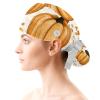 Autumn Pumpkin Scrub Cap Bouffant Caps Working Cap with Buttons and Ribbon Tie for Women, Long Hair view 2