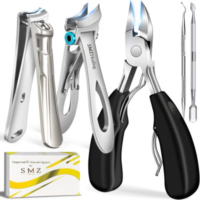 2026 Toenail Clippers for Thick Toenails, Long Handled Toe Nail Clippers for Thick Nails for Seniors with Wide Opening, Professional Stainless Steel Slanted Curved Ingrown Toenail Clippers for Men