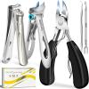 2026 Toenail Clippers for Thick Toenails, Long Handled Toe Nail Clippers for Thick Nails for Seniors with Wide Opening, Professional Stainless Steel Slanted Curved Ingrown Toenail Clippers for Men view 1