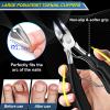 2026 Toenail Clippers for Thick Toenails, Long Handled Toe Nail Clippers for Thick Nails for Seniors with Wide Opening, Professional Stainless Steel Slanted Curved Ingrown Toenail Clippers for Men view 2